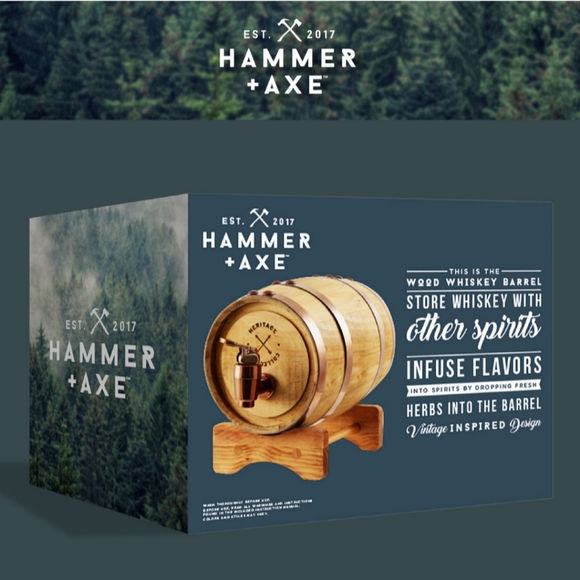 Hammer Axe Whiskey Barrel 3l Beverage Dispenser - Picture 12 of 12